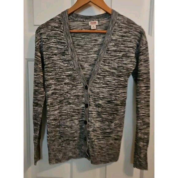Mossimo Sweaters - Mossimo Cardigan Sweater Womens Size XS Gray Heathered Cotton Blend Long Sleeve